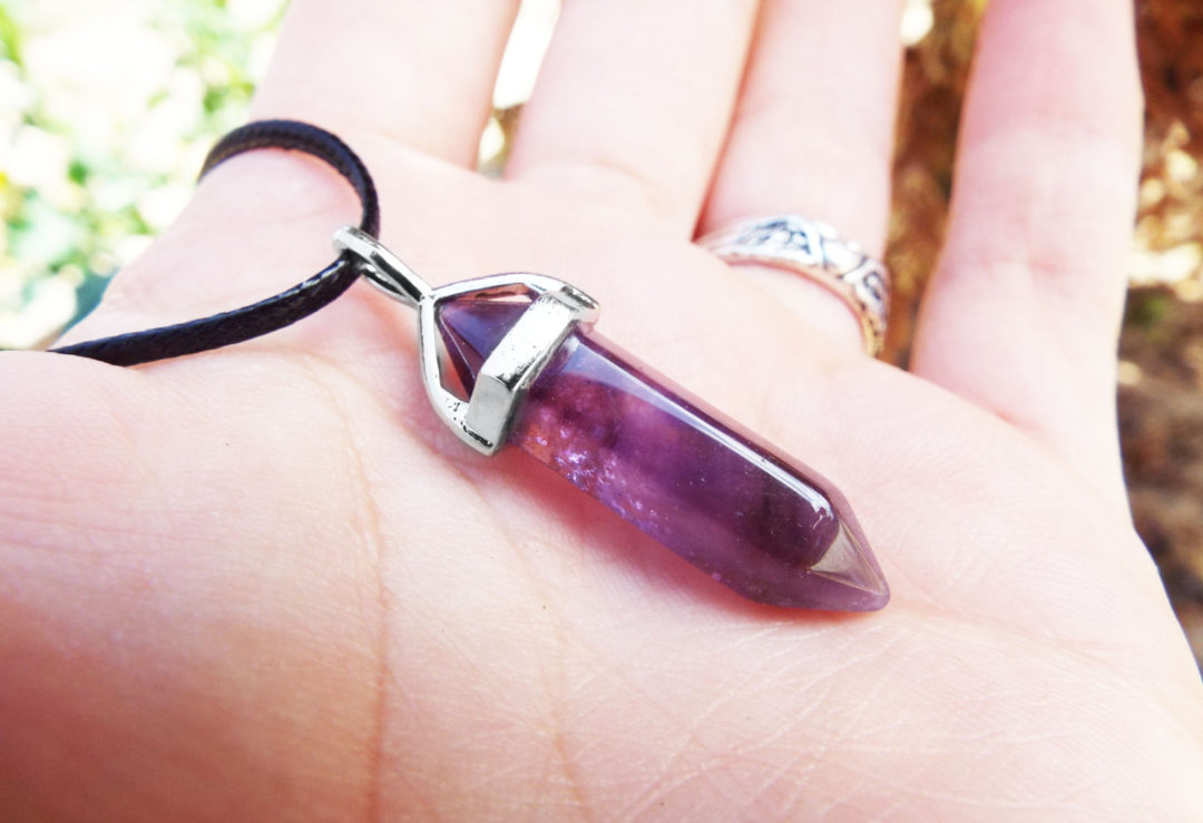 Amethyst pendúl hálsmen